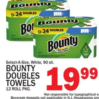 C Town Bounty doubles towels offer