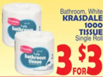 Bravo Supermarkets Krasdale 1000 tissue offer