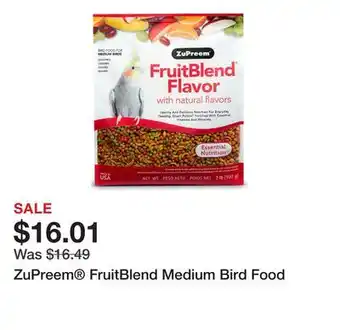 Petsmart Zupreem fruitblend medium bird food offer
