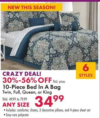 Boscov's 10-piece bed in a bag offer