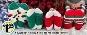 Dollar Tree Snugadoo holiday socks offer