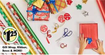 Dollar Tree Gift wrap, ribbon, bows & more! offer