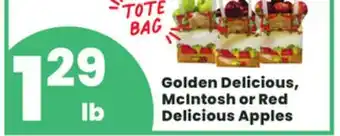 ACME Golden delicious, mcintosh or red delicious apples offer