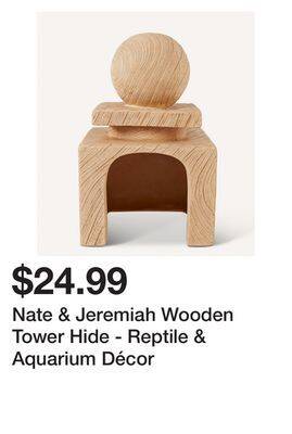 Petsmart Nate & jeremiah wooden tower hide - reptile & aquarium décor offer