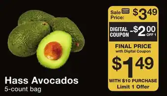 Fairway Store Market Hass avocados offer