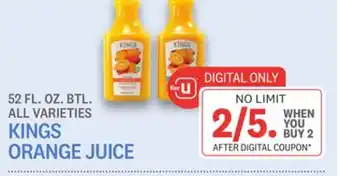 Kings Food Markets Kings orange juice offer