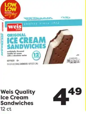 Weis Markets Weis quality ice cream sandwiches offer