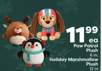 Weis Markets Paw patrol plush 6 in holiday marshmallow plush 12 in offer