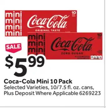 Stop&Shop Coca-cola mini 10 pack offer