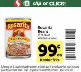 Safeway Rosarita Beans offer