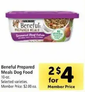 Safeway Beneful Prepared Meals Dog Food 10 oz offer