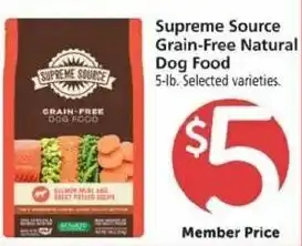 Safeway Supreme Source Grain-Free Natural Dog Food offer