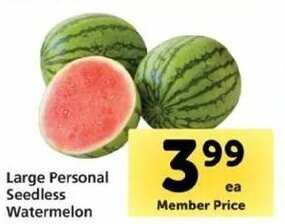 Safeway Large Personal Seedless Watermelon offer