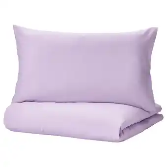 Ikea Nattsvärmare duvet cover and pillowcase(s), lilac, twin offer
