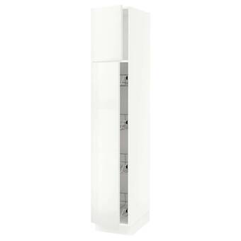 Ikea Sektion high cabinet w door/wire baskets, white/ringhult white, 15x24x80 offer