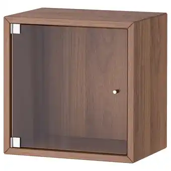 Ikea Eket wall cabinet with glass door, brown walnut effect, 13 3/4x9 7/8x13 3/4 offer