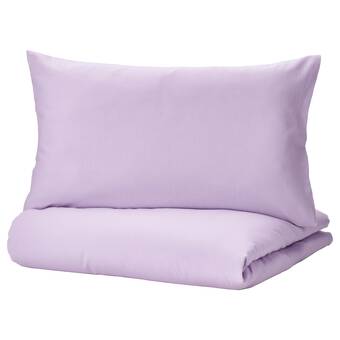 Ikea Nattsvärmare duvet cover and pillowcase(s), lilac, king offer