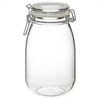 Ikea Korken jar with lid, clear glass, 1.9 qt offer