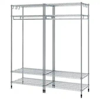 Ikea Omar shelving unit with clothes rail, galvanized, 73 1/4x19 5/8x79 1/8 offer