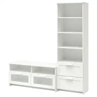 Ikea Brimnes tv storage combination, white, 70 7/8x16 1/8x74 3/4 offer