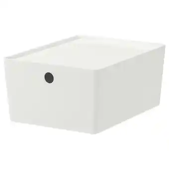 Ikea Kuggis box with lid, white, 10 ¼x13 ¾x6 offer