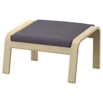 Ikea Poäng ottoman, birch veneer/skiftebo dark gray offer