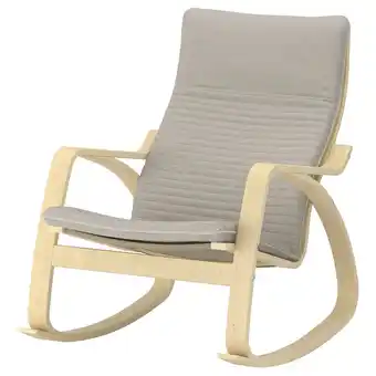 Ikea Poäng rocking chair, birch veneer/knisa light beige offer