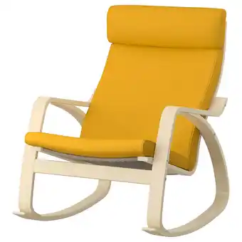 Ikea Poäng rocking chair, birch veneer/skiftebo yellow offer