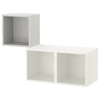 Ikea Eket wall-mounted cabinet combination, light gray/white, 41 3/8x13 3/4x27 1/2 offer