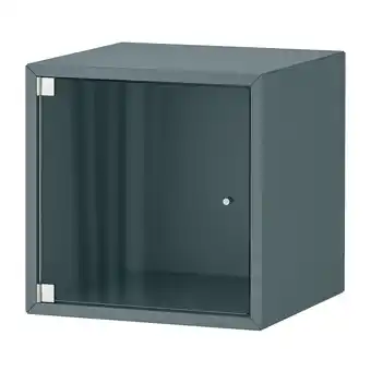 Ikea Eket wall cabinet with glass door, gray-turquoise, 13 3/4x13 3/4x13 3/4 offer