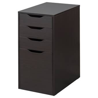Ikea Alex drawer unit/drop file storage, black-brown, 14 1/8x27 1/2 offer