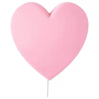 Ikea Upplyst led wall lamp, heart pink offer