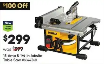 Lowe's 15-Amp 8-1/4-in Jobsite Table Saw offer