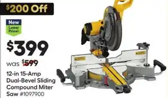 Lowe's 12-in 15-Amp Dual-Bevel Sliding Compound Miter Saw offer