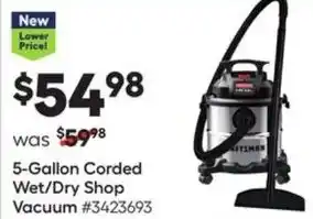 Lowe's 5-Gallon Corded Wet/Dry Shop Vacuum offer