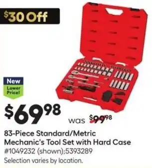 Lowe's 83-Piece Standard/Metric Mechanic's Tool Set with Hard Case offer