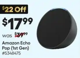 Lowe's Amazon Echo Pop (1st Gen) offer