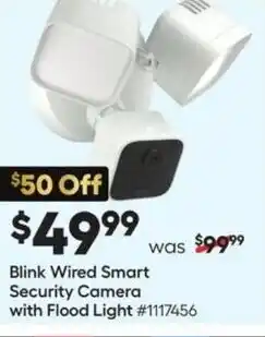 Lowe's Blink Wired Smart Security Camera with Flood Light offer