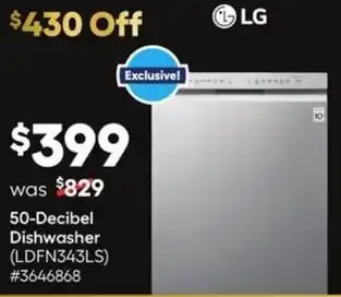 Lowe's LG 50-Decibel Dishwasher offer