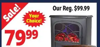 Ocean State Job Lot Lifesmart infrared electric fireplace stove heater with remote offer