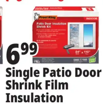 Ocean State Job Lot Frost king patio door insulation shrink kit offer