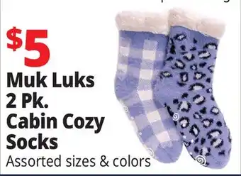 Ocean State Job Lot Muk luk women's cabin socks, s/m, 2-count offer