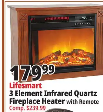 Ocean State Job Lot Lifesmart infrared quartz fireplace heater with remote offer