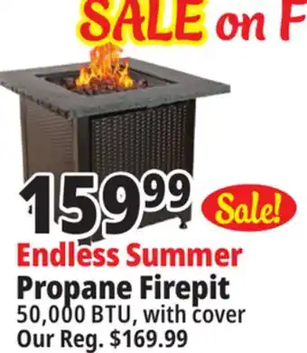 Ocean State Job Lot Endless summer square lp gas outdoor fire pit with cover offer