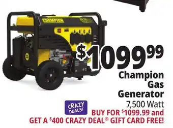 Ocean State Job Lot Champion 7500-watt generator offer