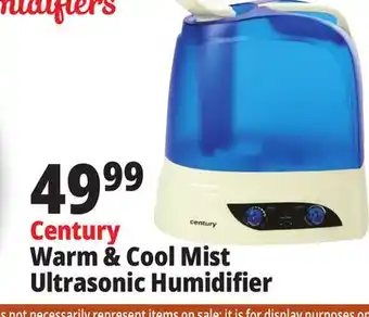 Ocean State Job Lot Century warm mist humidifier with night light and ionizer, 7l offer