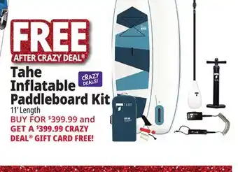 Ocean State Job Lot Tahe 11' inflatable beach wing stand up paddleboard offer