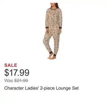 Costco Character ladies' 2-piece lounge set offer