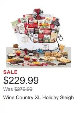 Costco Wine country xl holiday sleigh offer