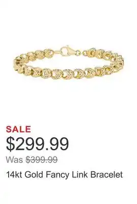 Costco 14kt gold fancy link bracelet offer